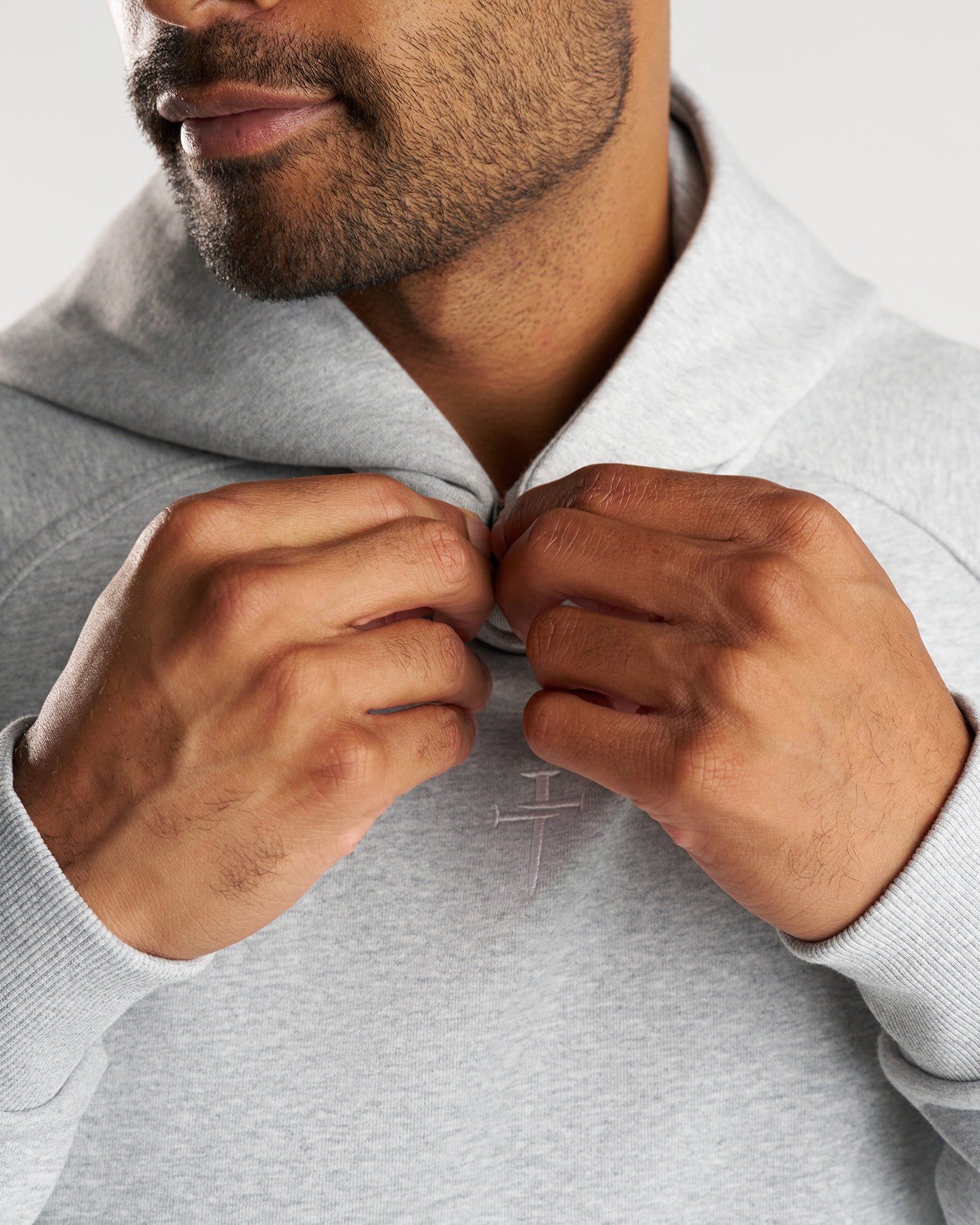 French Terry Hoodie - Heather Grey