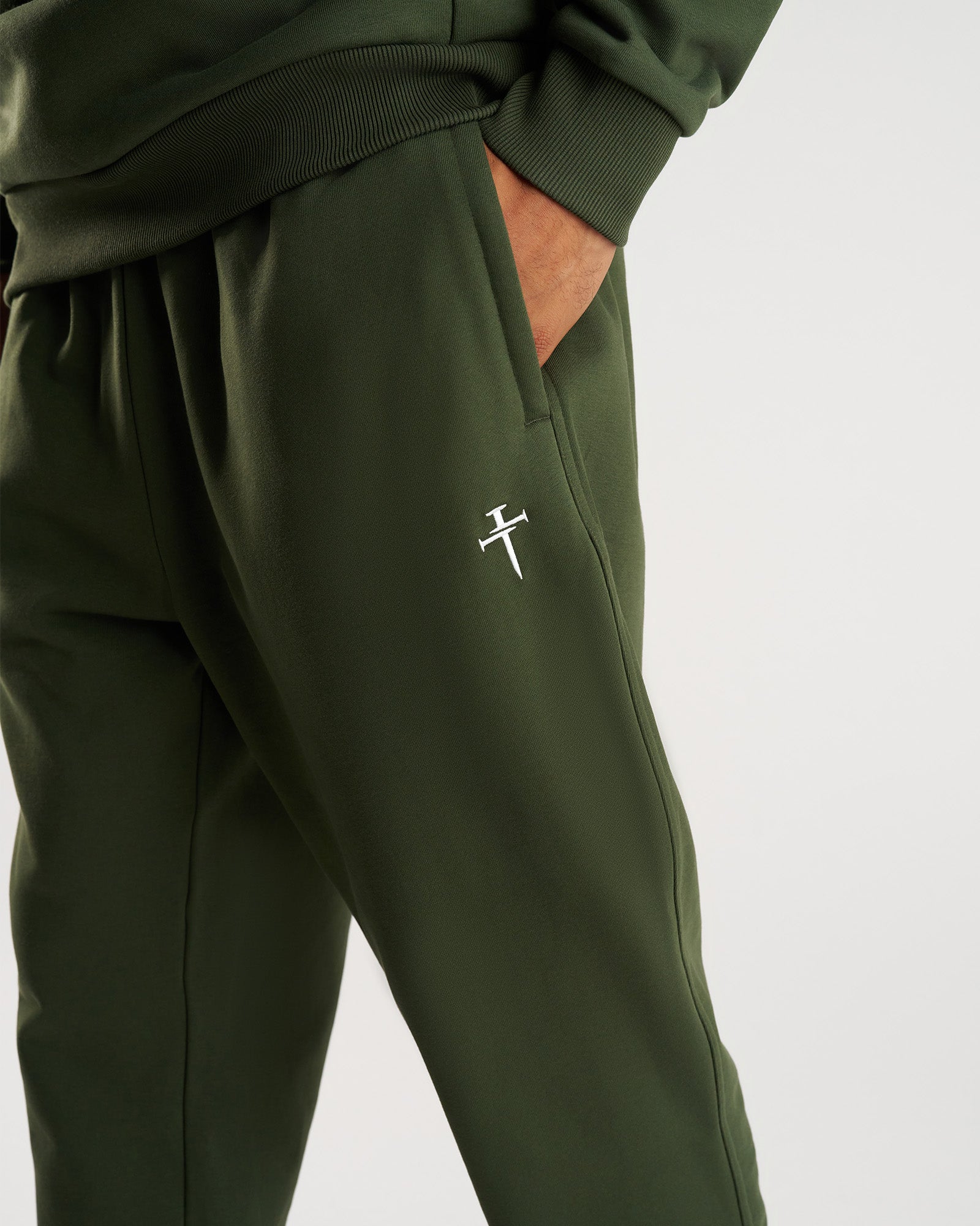 French Terry Sweatpants - Dark Pine