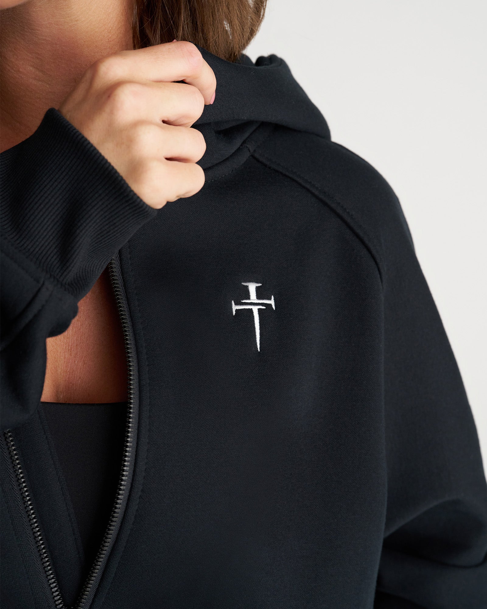 新品　シシクイ　ZIPAR / BLACK Signature Fleece Full Zip Hoodie - Black