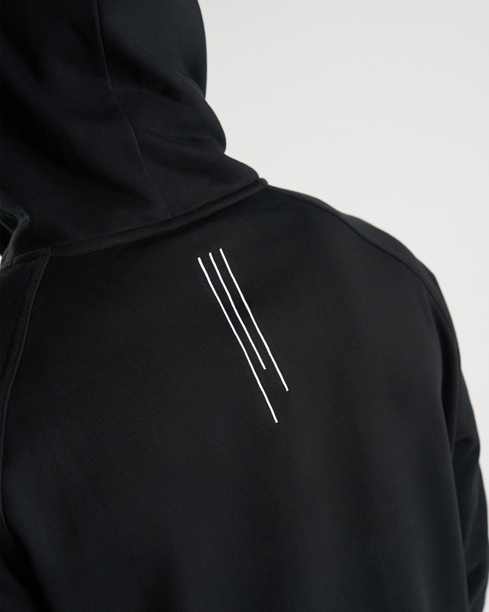French Terry Hoodie - Black
