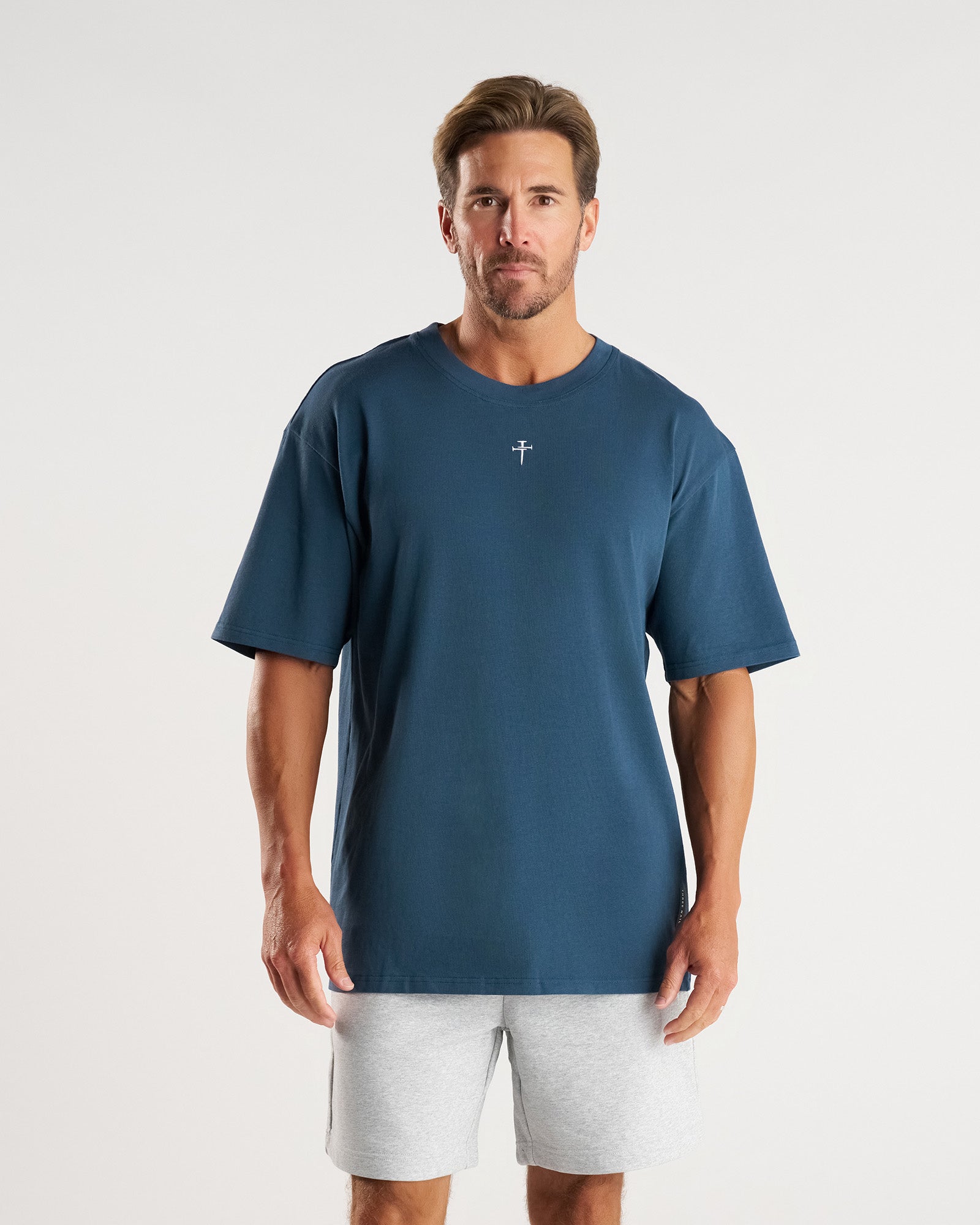 Heavyweight Cotton Oversized Tee - Midnight Navy