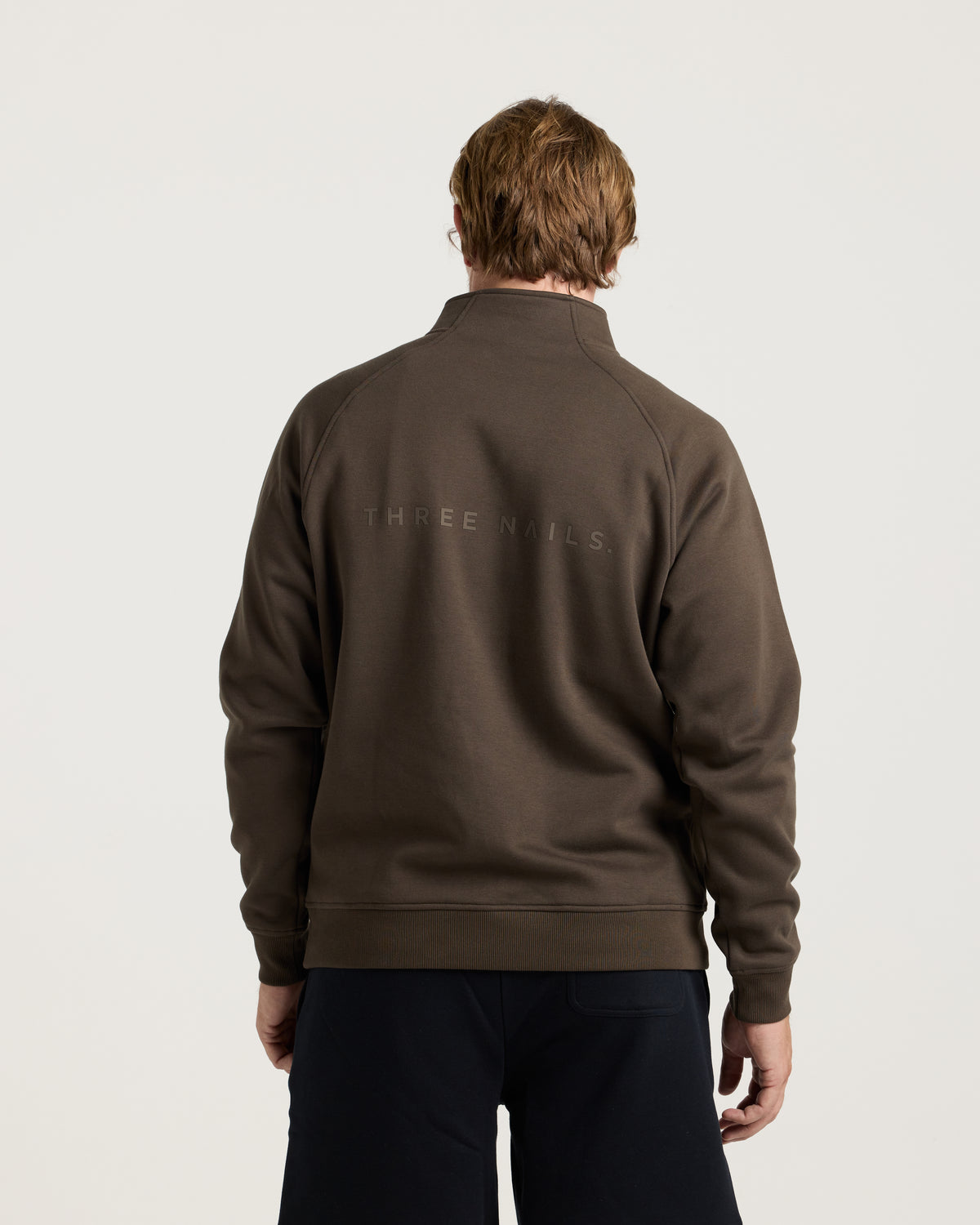 Signature Fleece Quarter Zip - Burnt Olive