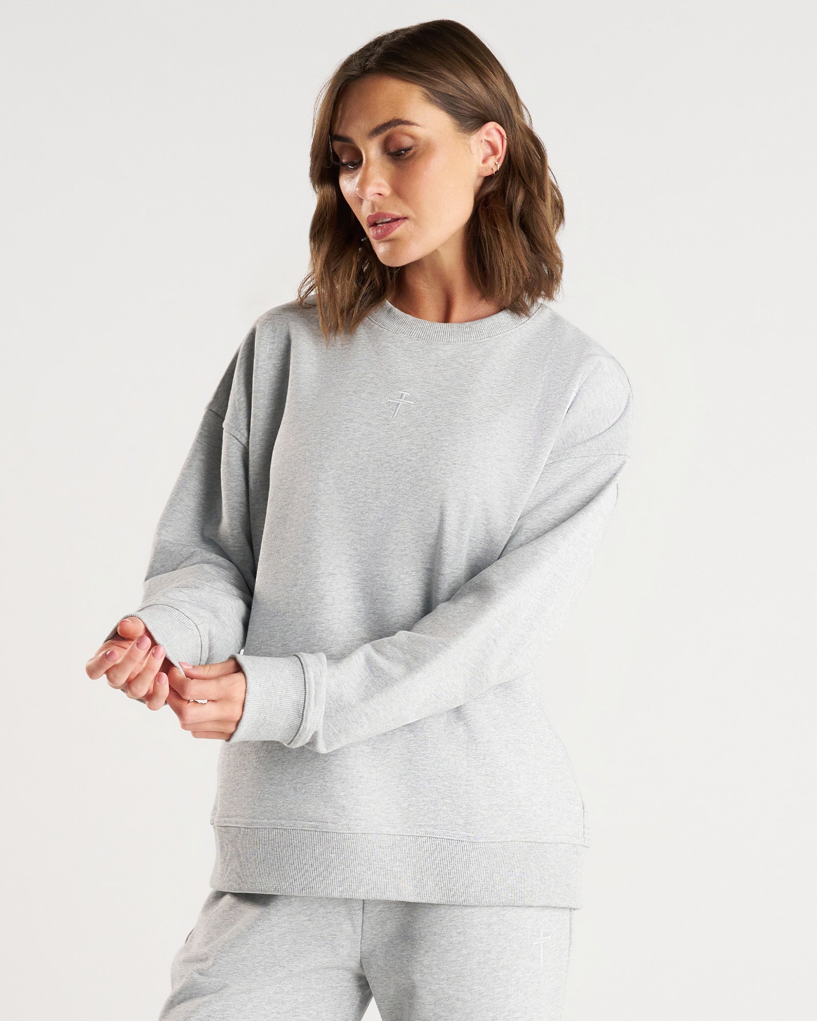 Women’s French Terry Crewneck - Heather Grey