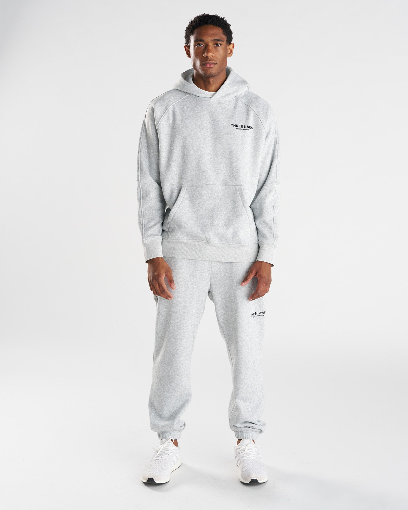 Signature Fleece Hoodie "STK" - Heather Grey