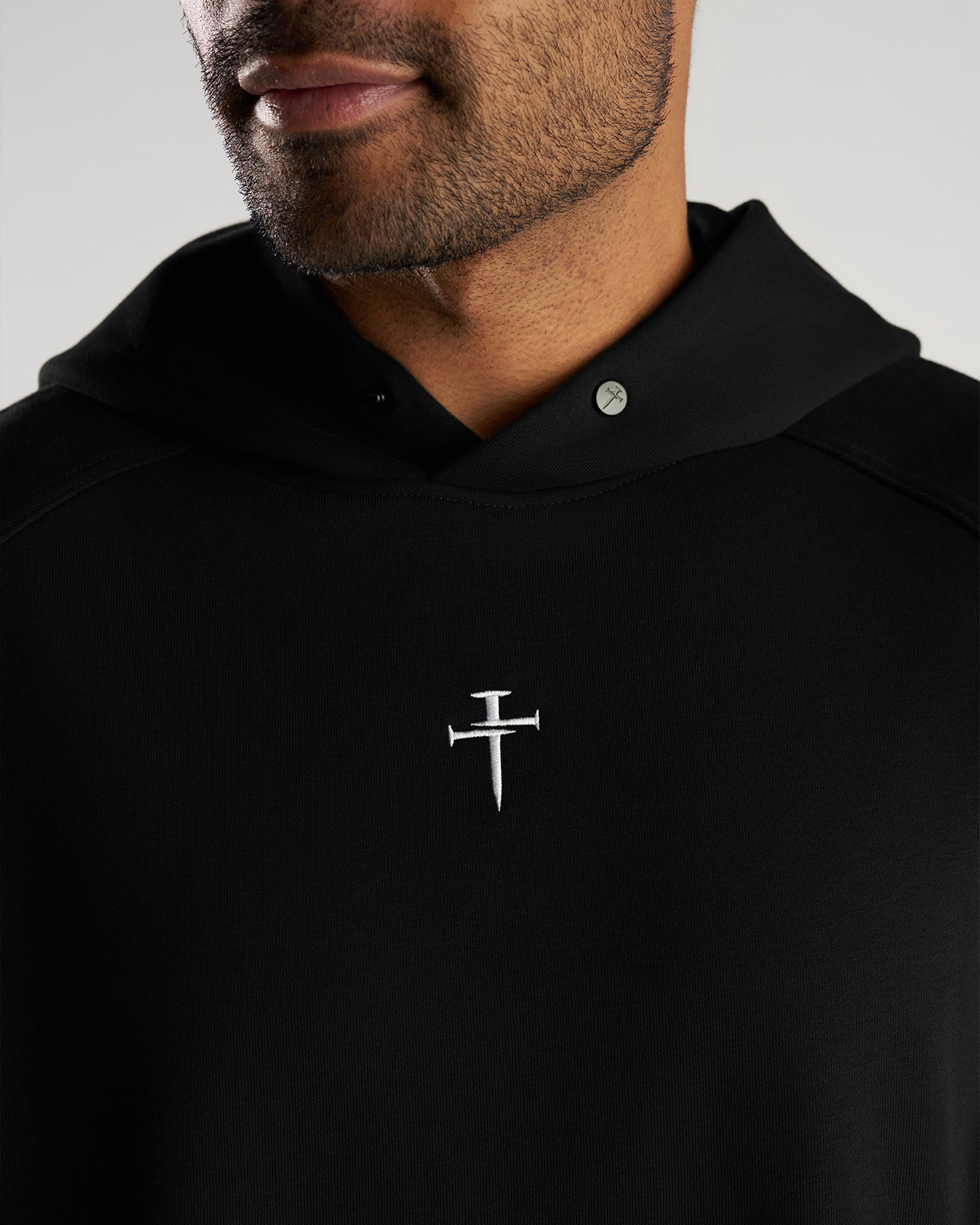 French Terry Hoodie - Black