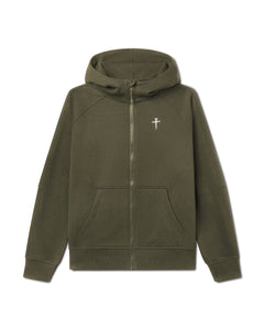 Full Zip Tech Fleece Hoodie - Dark Pine