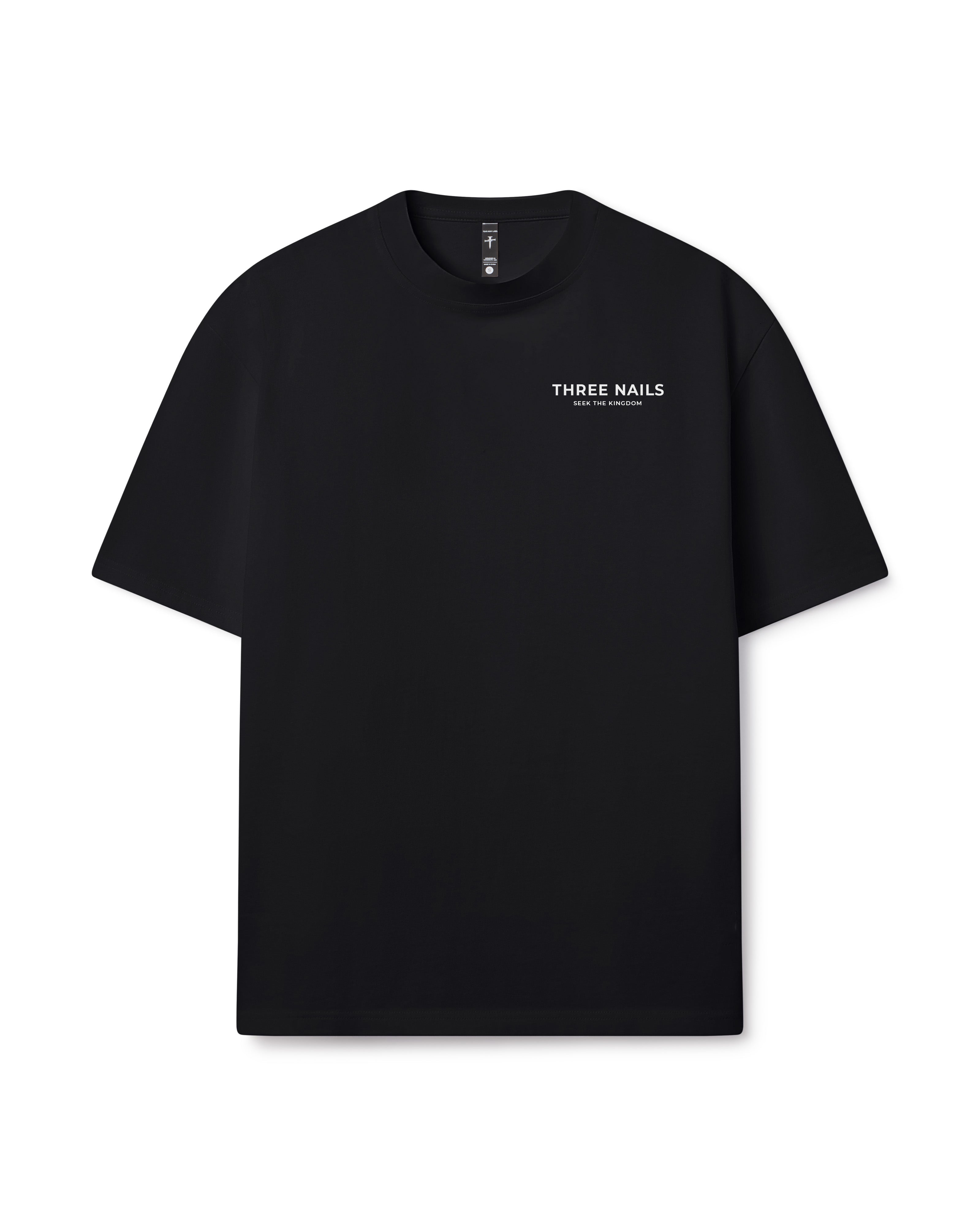 Heavyweight Cotton Oversized Tee [Seek The Kingdom] - Black