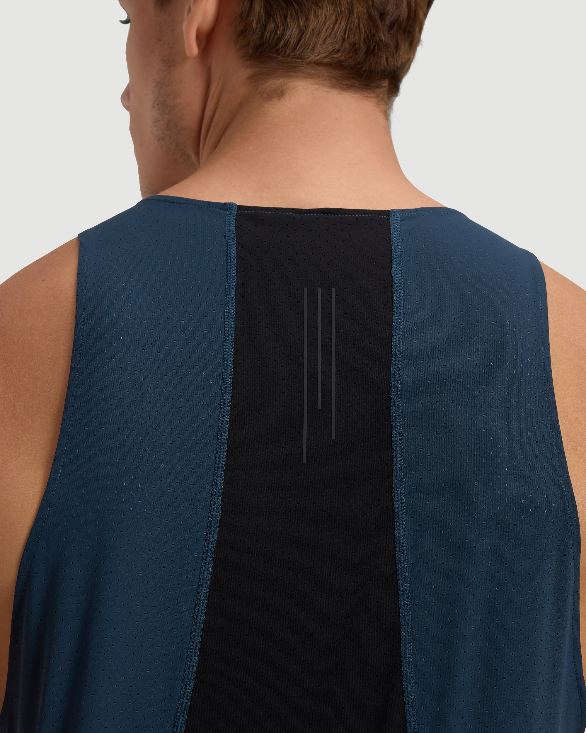 Laser Perforated Tank - Midnight Navy