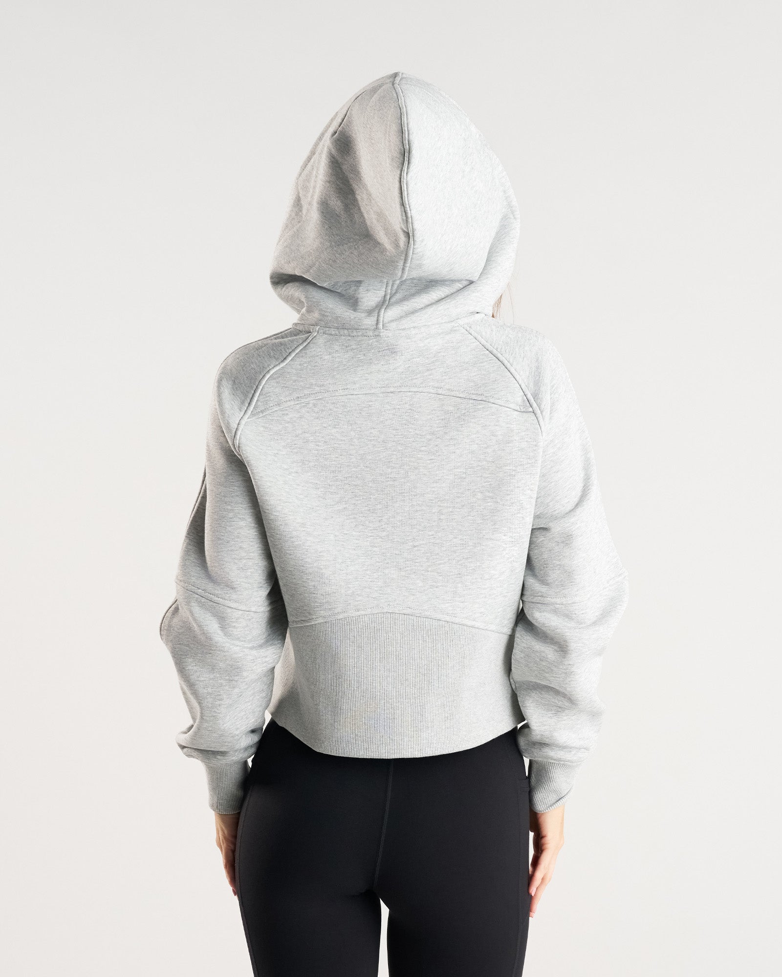 Nova Half Zip Hoodie "Cross" - Heather Grey