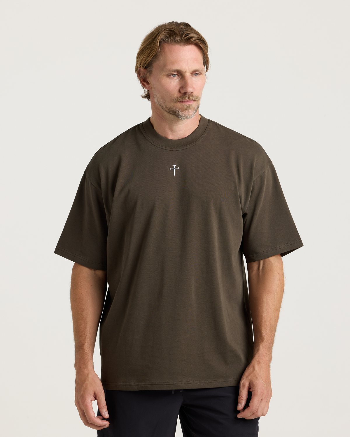 Heavyweight Cotton Oversized Tee - Burnt Olive