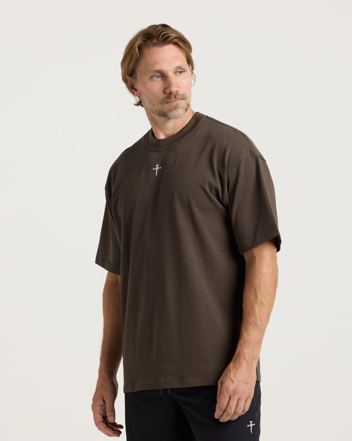 Heavyweight Cotton Oversized Tee - Burnt Olive