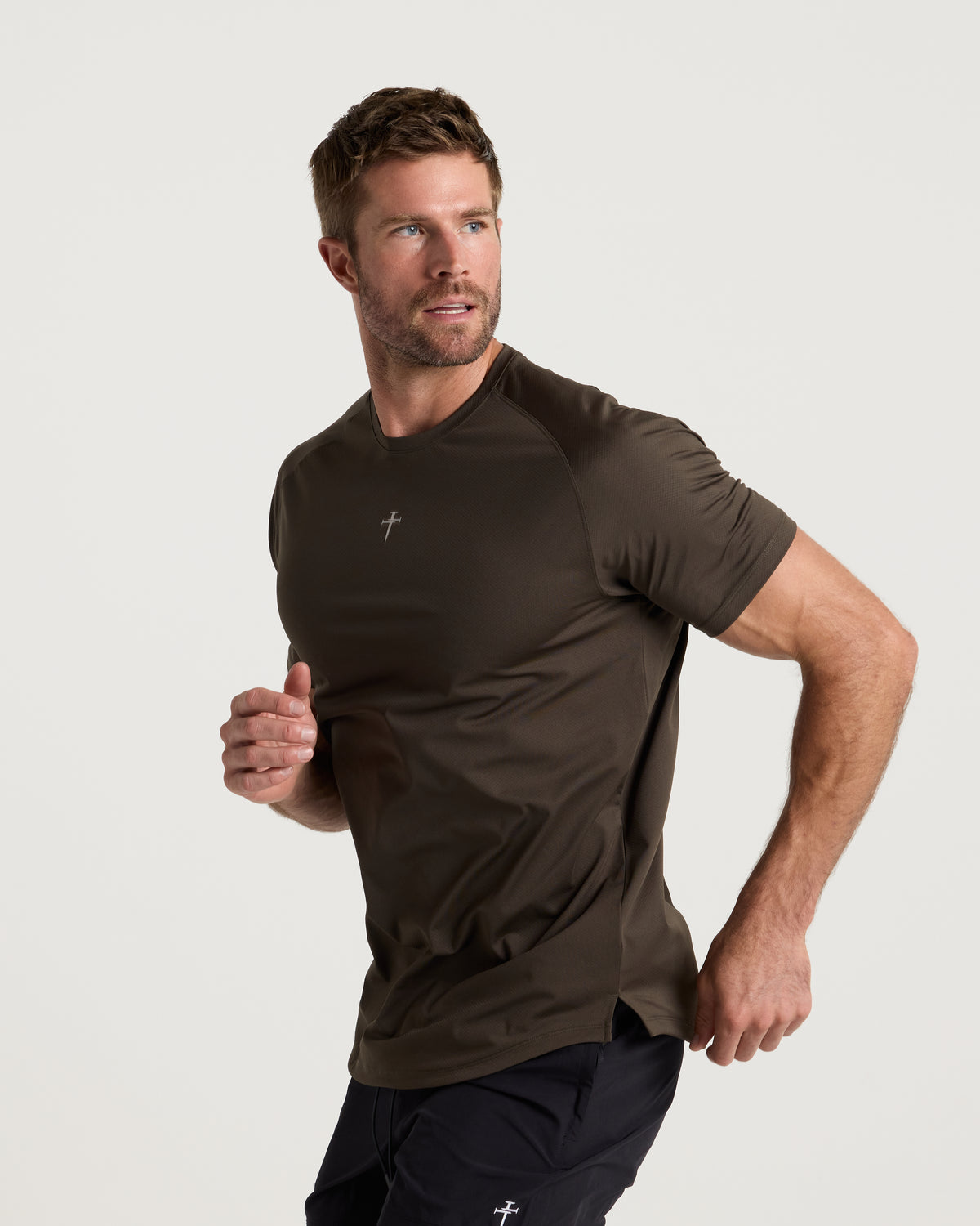 Pro-Tech Tee "Cross" - Burnt Olive