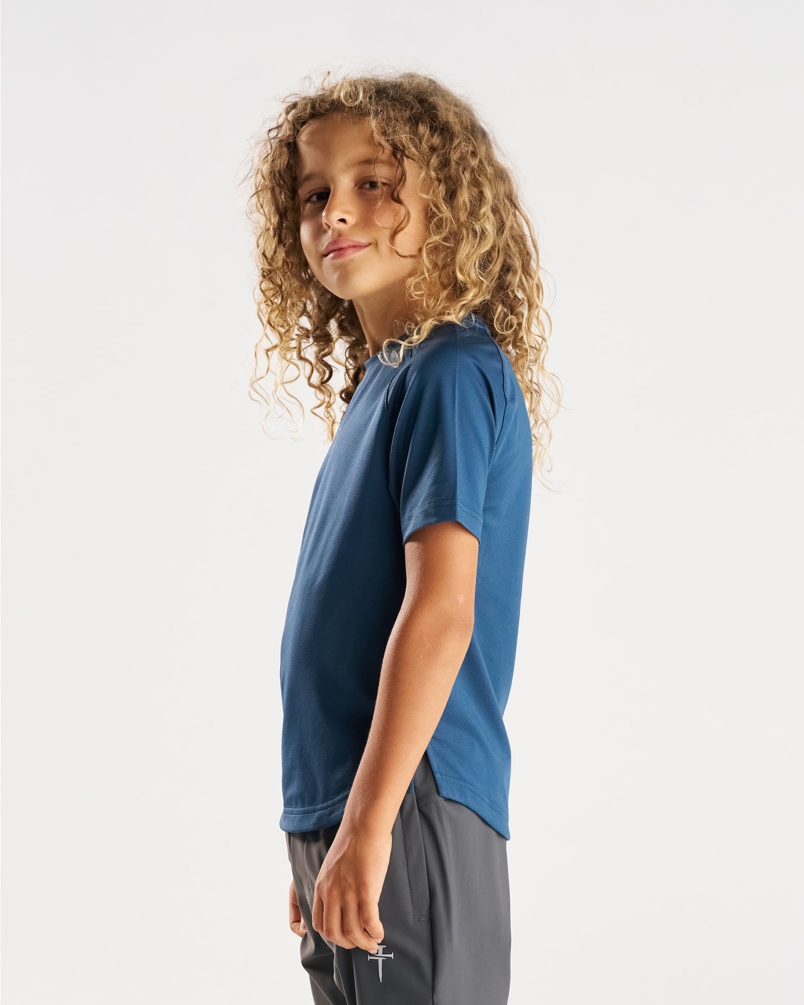 Youth Pro-Tech Tee "Cross" - Midnight Navy
