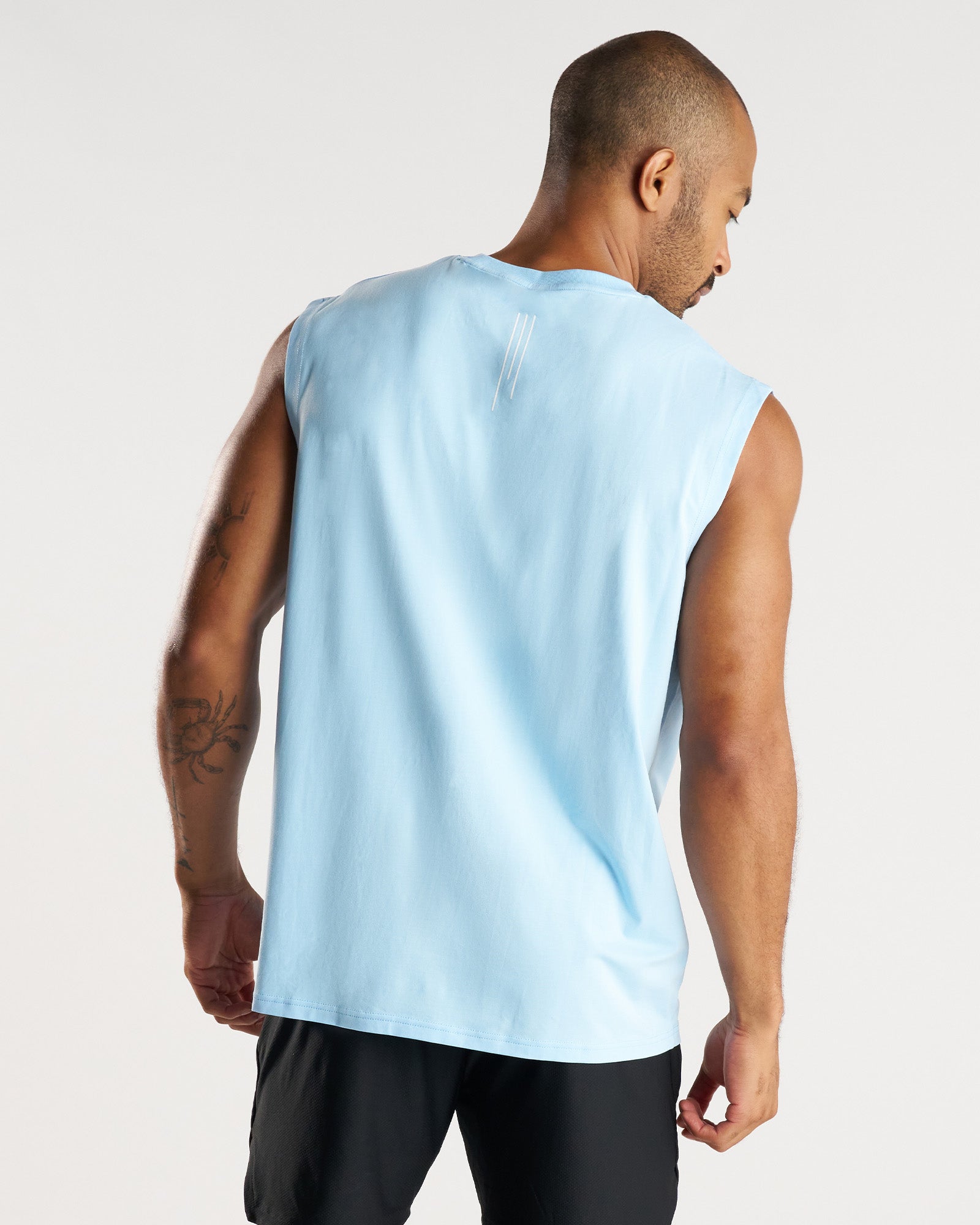 Core Oversized Muscle Tank - Sky Blue