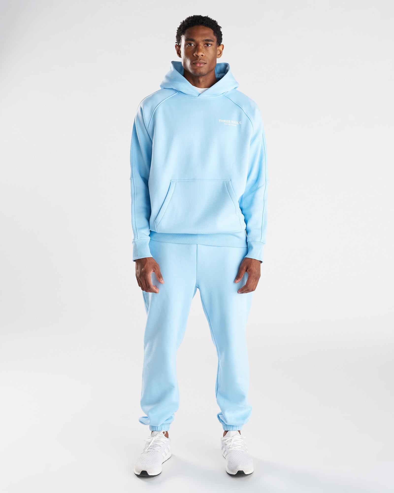 Signature Fleece Hoodie "STK" - Sky Blue