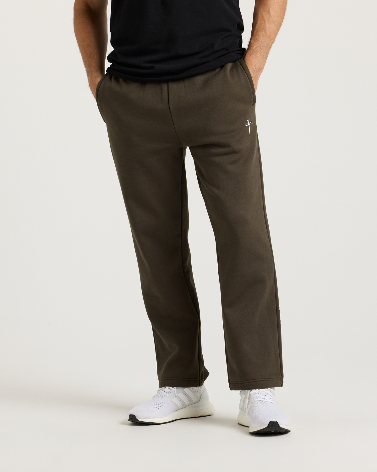 Signature Fleece Straight Leg Sweats - Burnt Olive