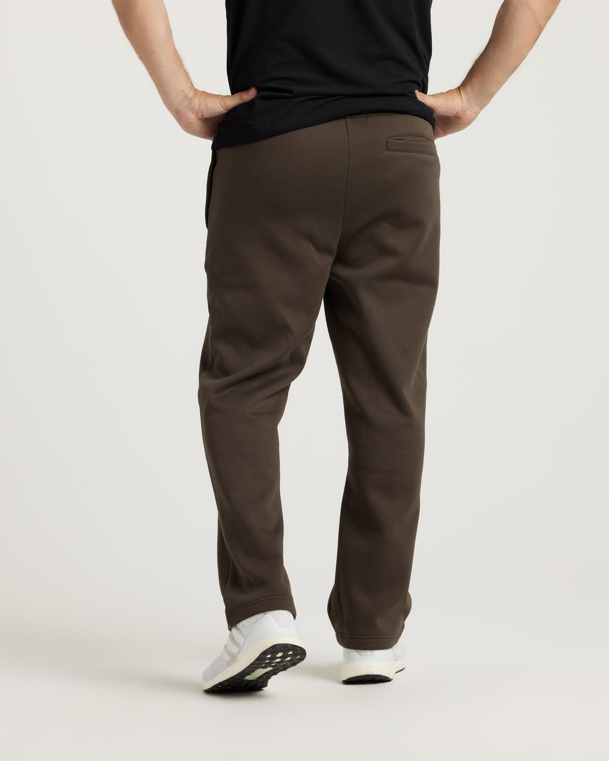 Signature Fleece Straight Leg Sweats - Burnt Olive