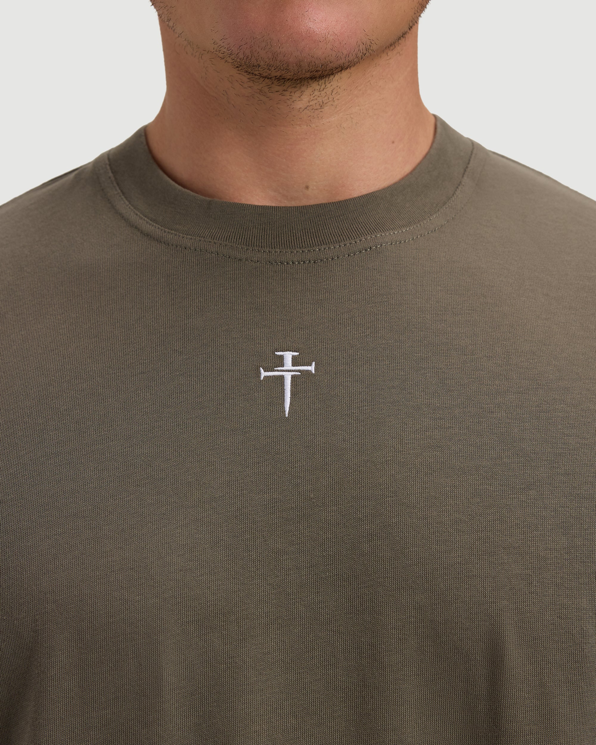 Heavyweight Cotton Oversized Tee - Sage