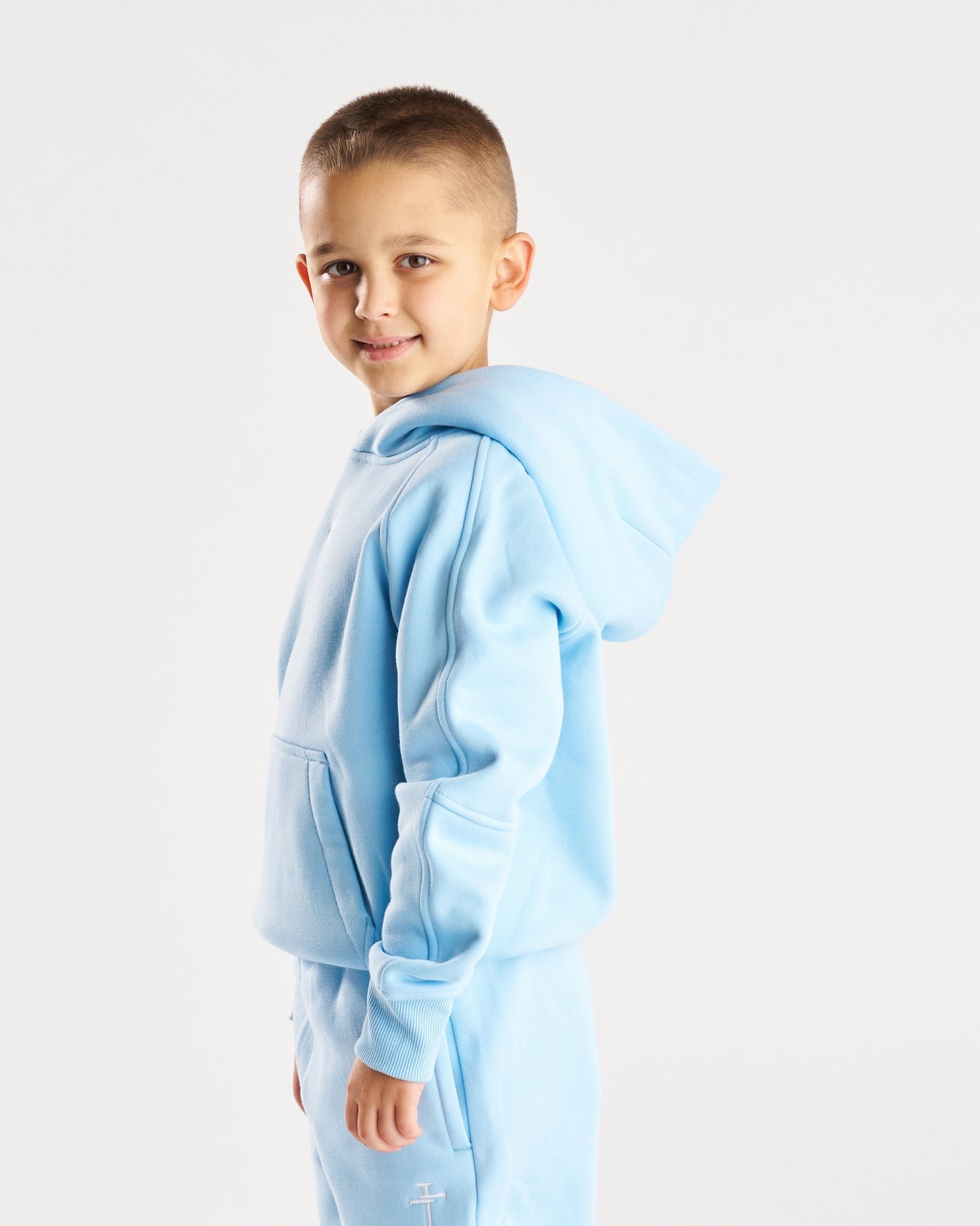 Youth Signature Fleece Hoodie - Sky Blue