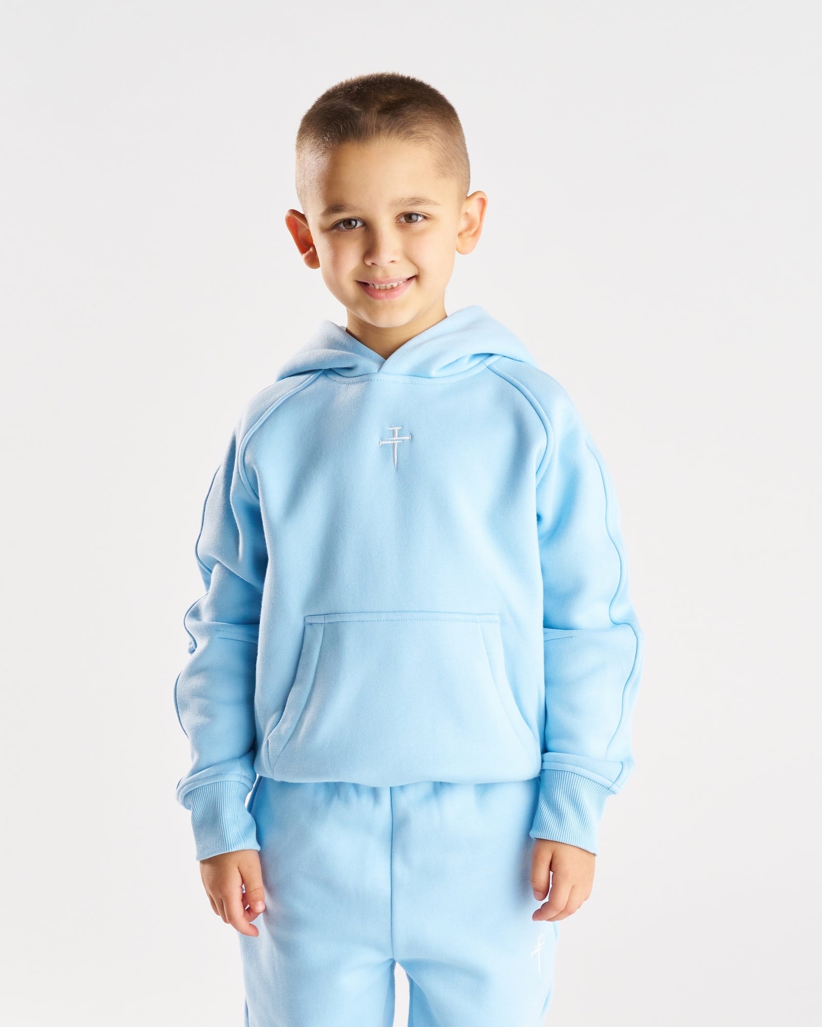 Youth Signature Fleece Hoodie - Sky Blue