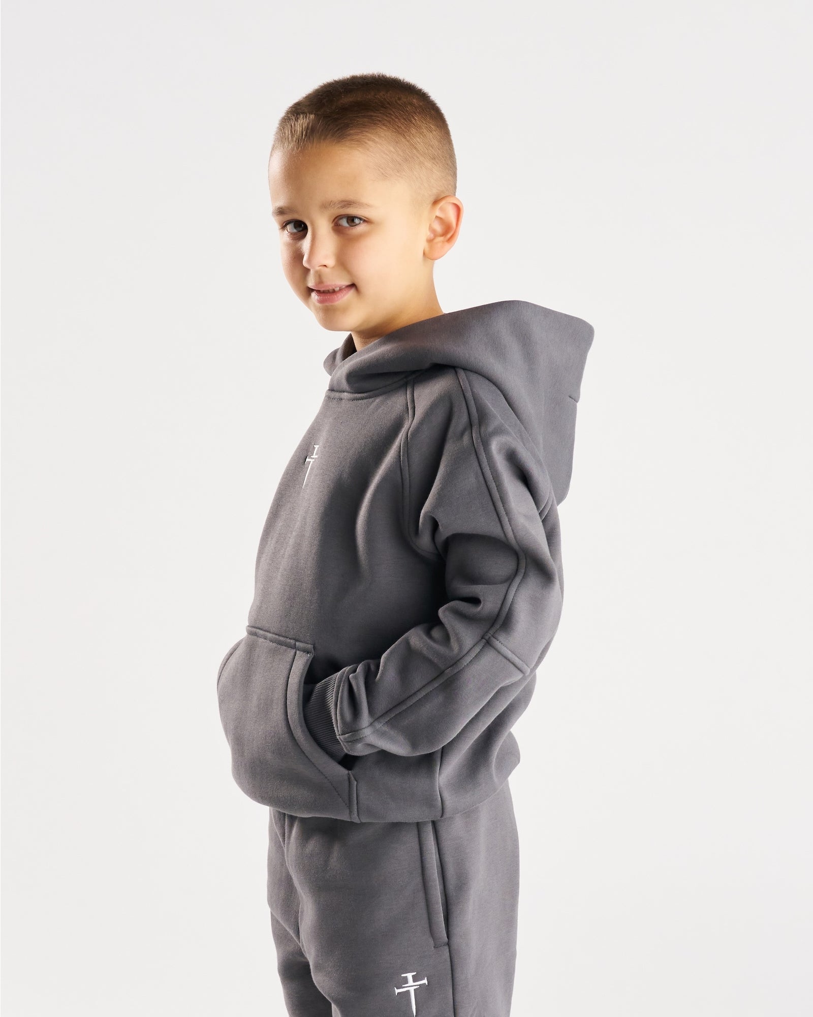 Youth Signature Fleece Hoodie - Space Grey