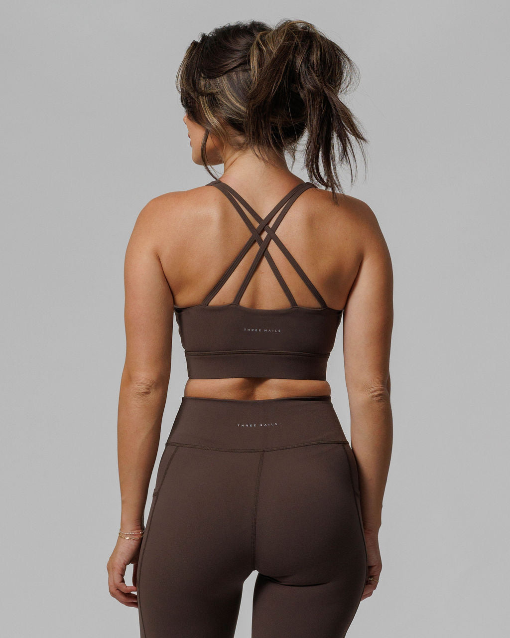 Crossback Sports Bra - Woodland Brown