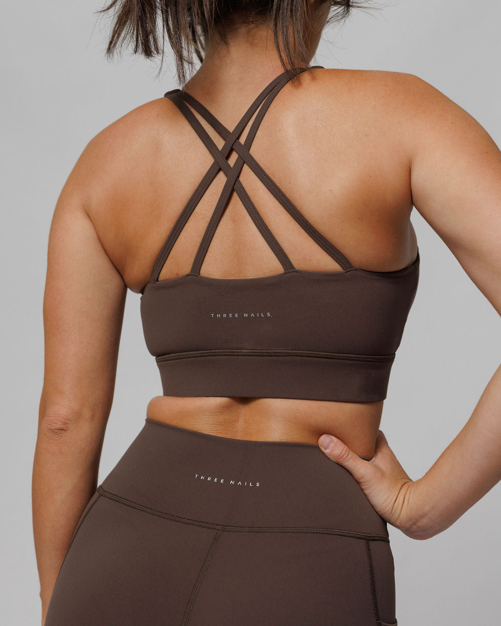 Crossback Sports Bra - Woodland Brown