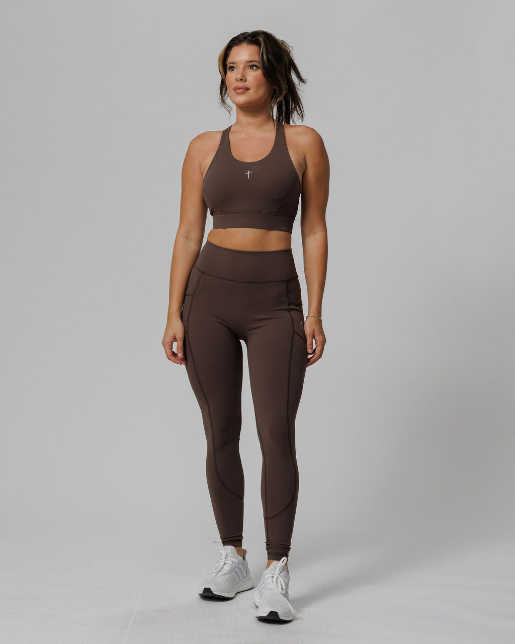 Crossback Sports Bra - Woodland Brown