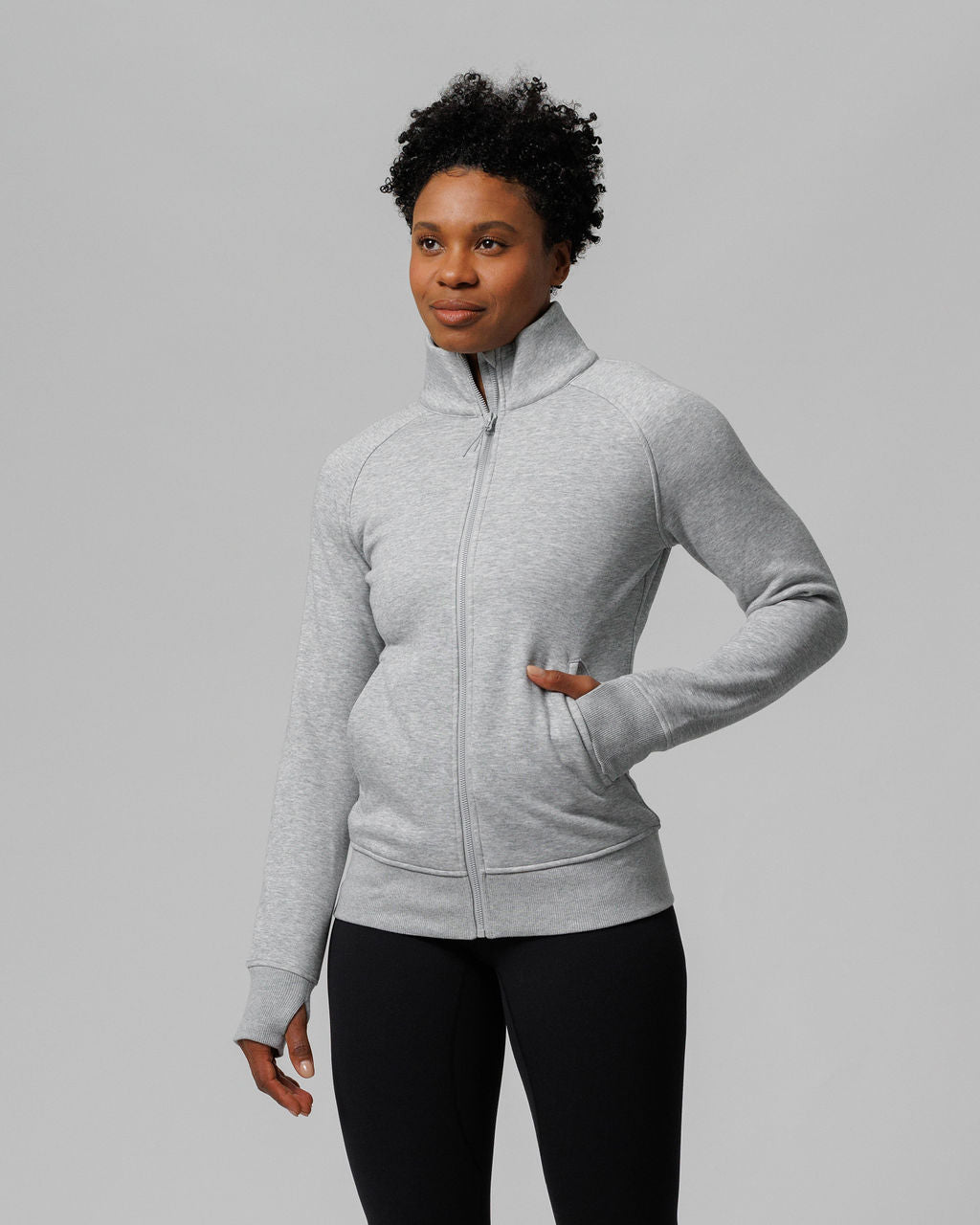 Nova Full Zip - Heather Grey