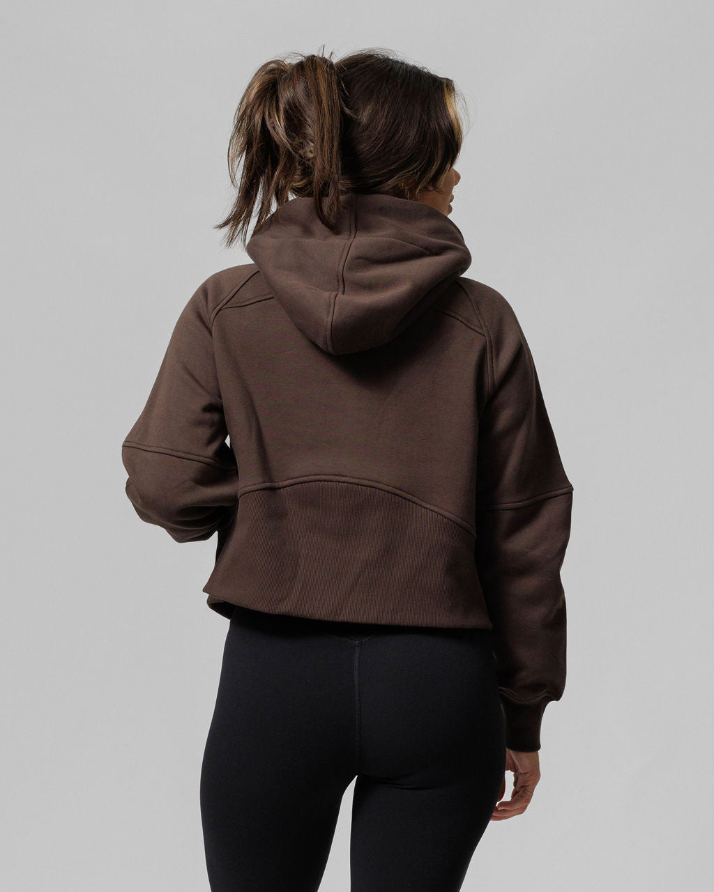 Nova Half Zip Hoodie - Woodland Brown