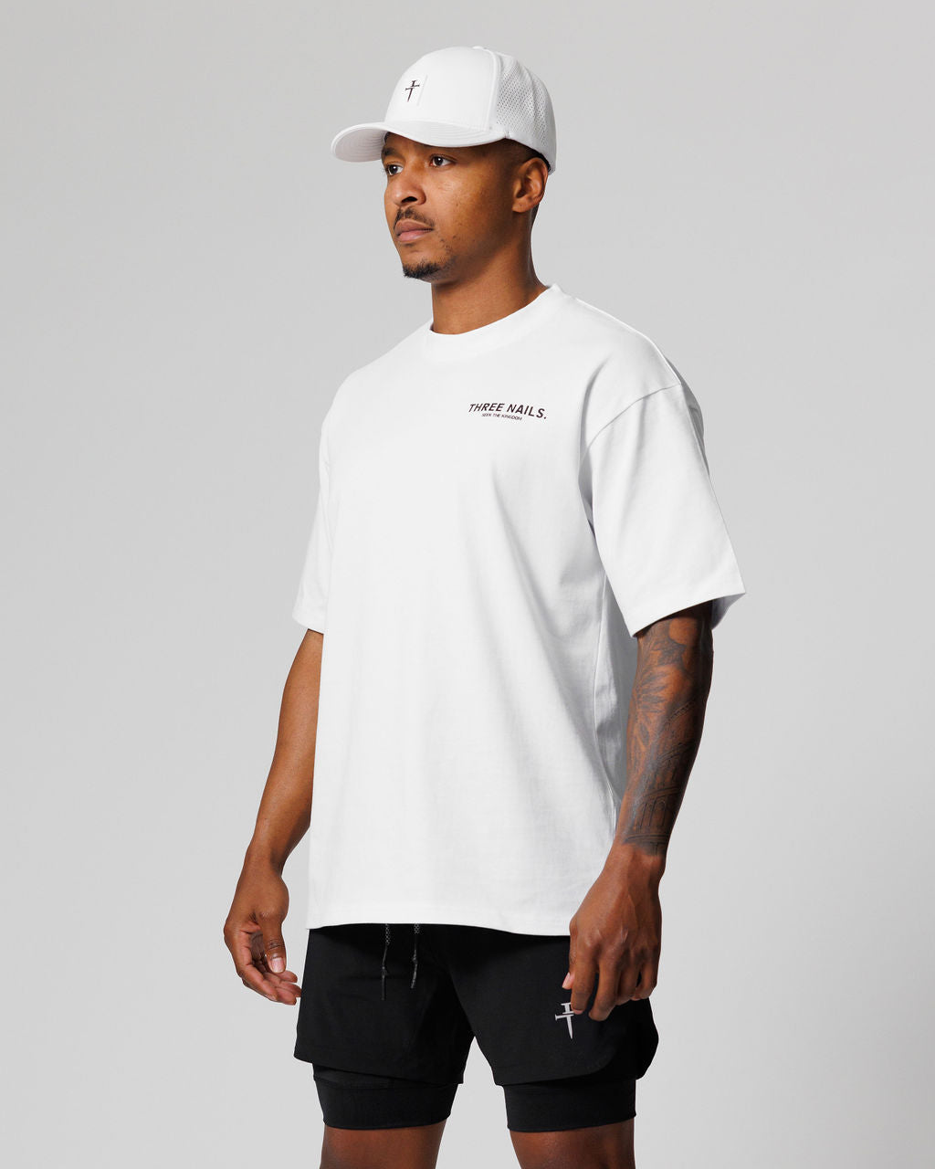 Heavyweight Cotton Oversized Tee [Seek The Kingdom] - White