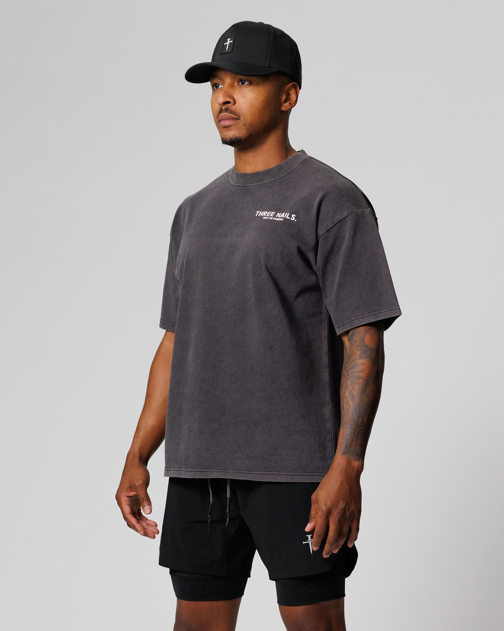 Heavyweight Cotton Oversized Tee [Seek The Kingdom] - Acid Wash