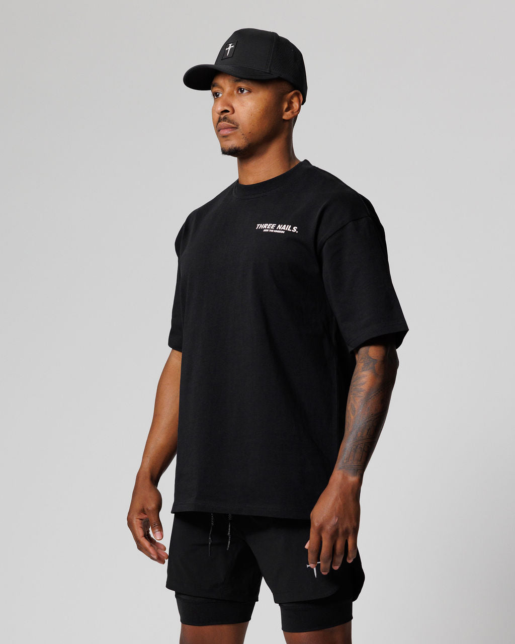 Heavyweight Cotton Oversized Tee [Seek The Kingdom] - Black