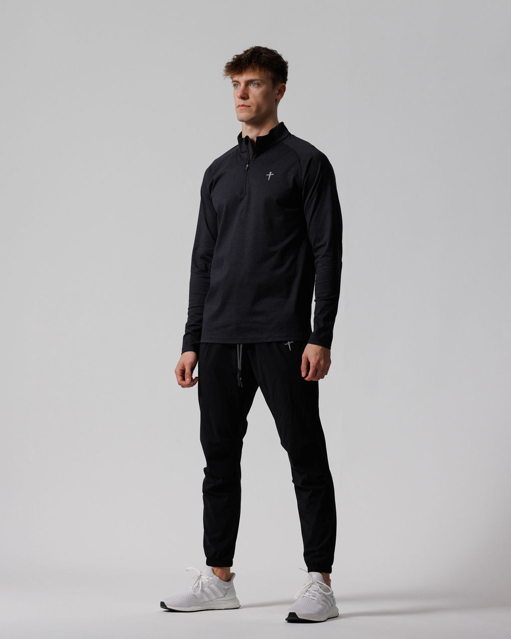 Core 1/4 Zip - Black Marl