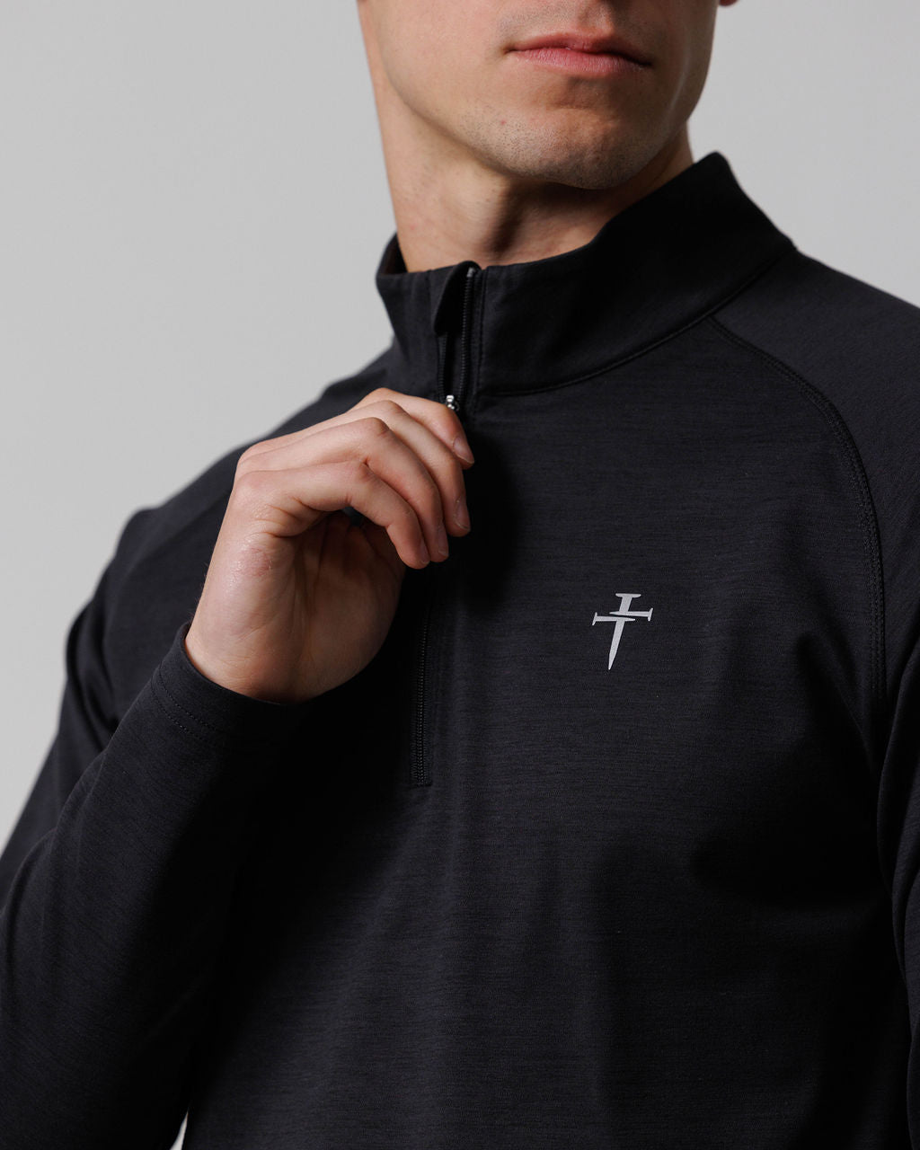 Core 1/4 Zip - Black Marl