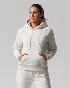 Women's Tech Fleece Hoodie "Cross" - Cream