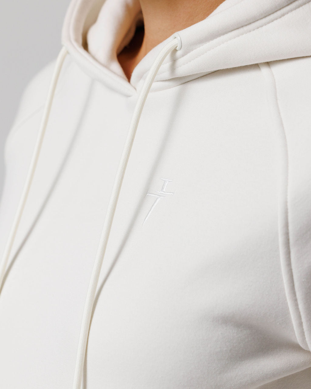 Women's Tech Fleece Hoodie "Cross" - Cream