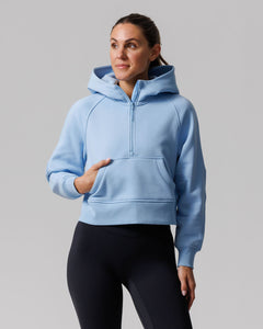 Nova Half Zip Hoodie - Sky Blue