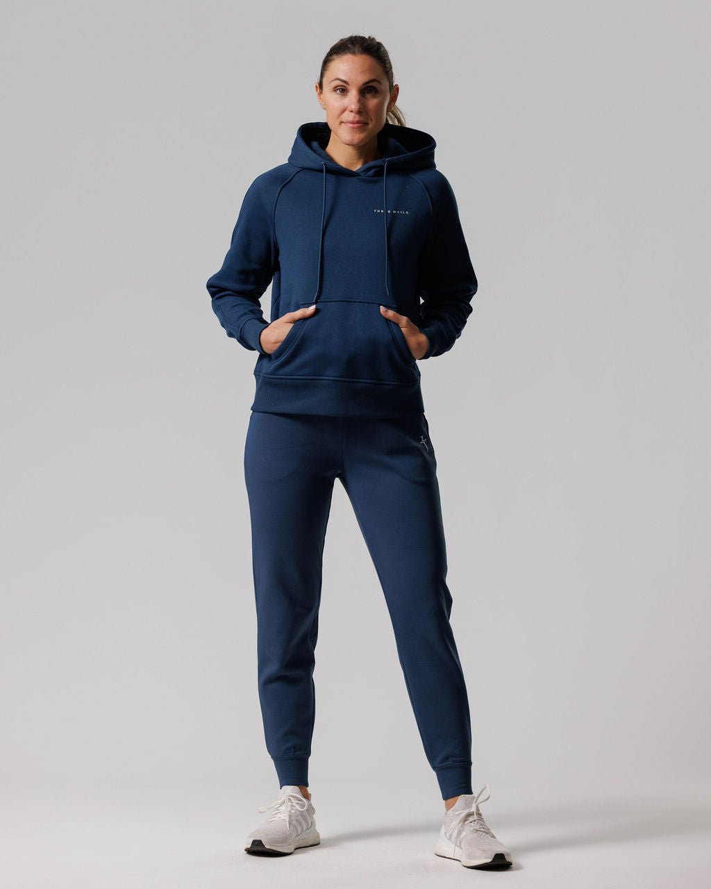 Women's Tech Fleece Hoodie "Three Nails" - Midnight Navy