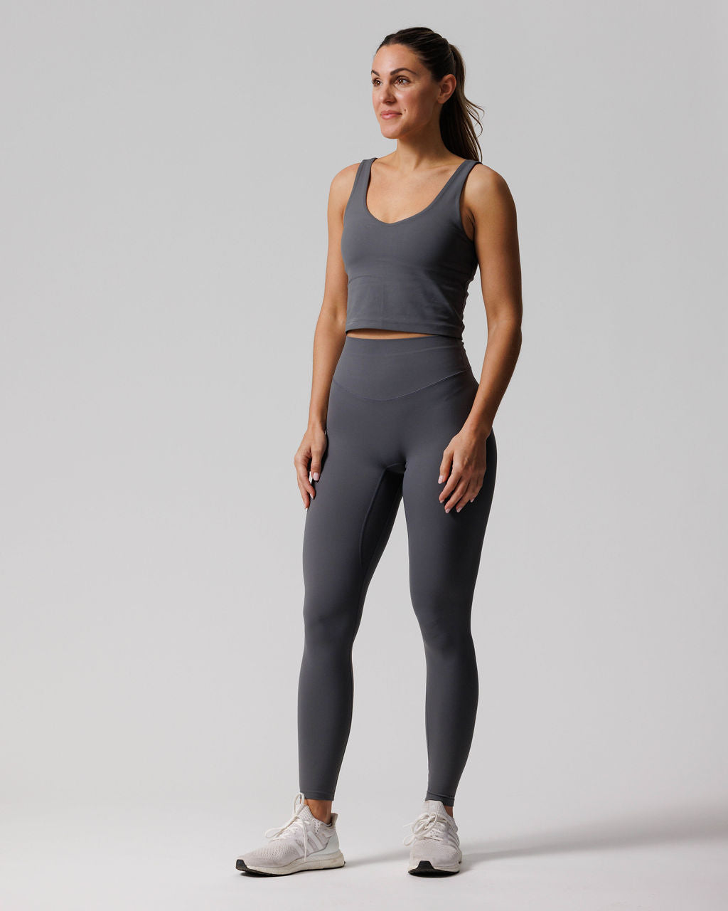 Longline Sports Bra - Space Grey