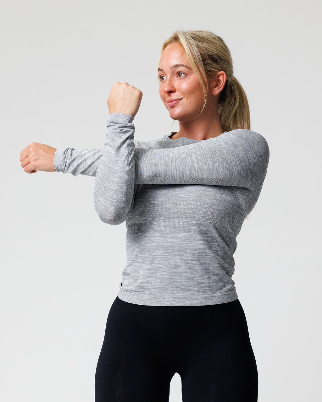 Women's Seamless Long Sleeve - Grey Marl