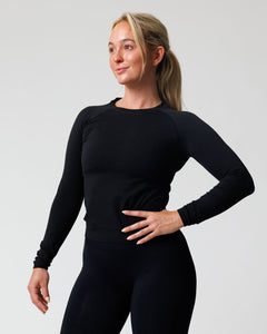 Women's Seamless Long Sleeve - Black