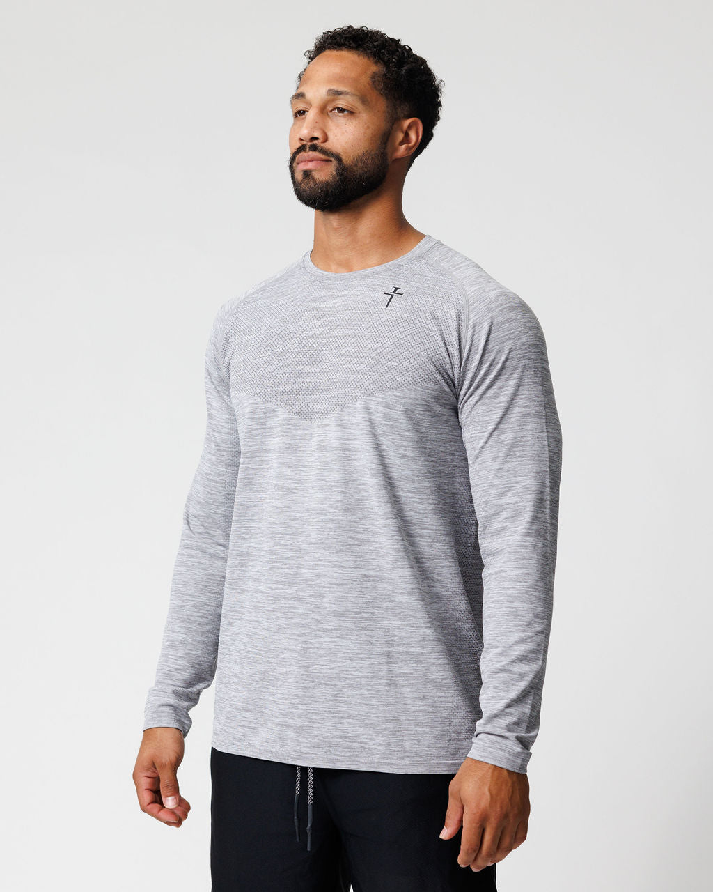 Seamless Long Sleeve - Grey Marl