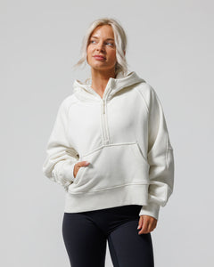 Nova Half Zip Hoodie - Cream