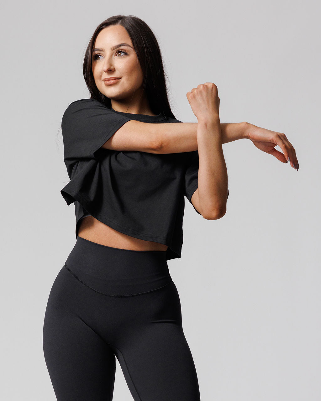 Ultra Soft Waist-Length Tee - Black