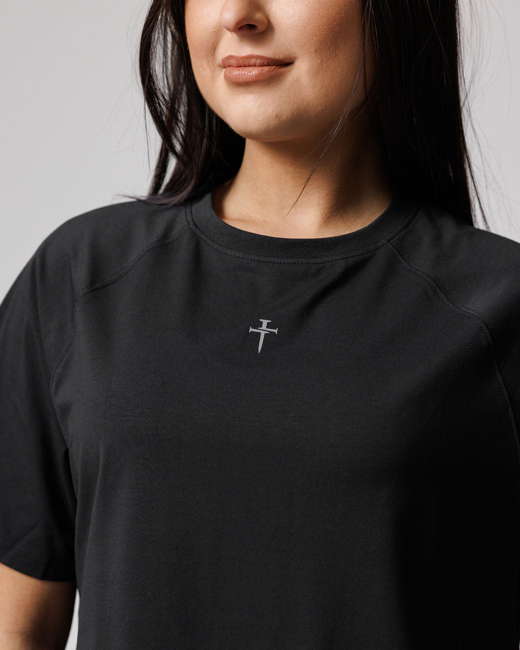 Ultra Soft Waist-Length Tee - Black