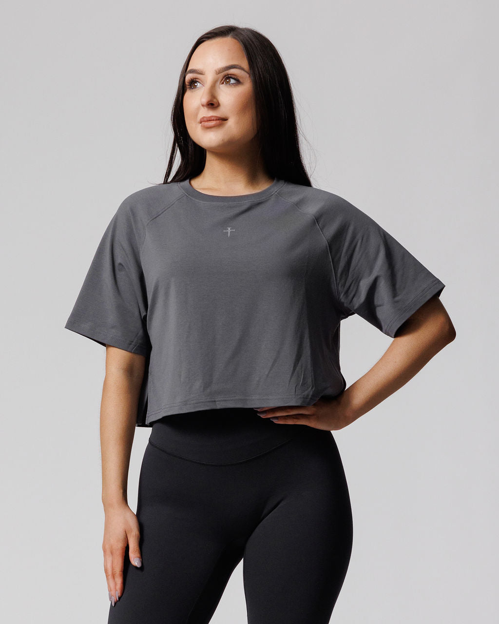 Ultra Soft Waist-Length Tee - Space Grey