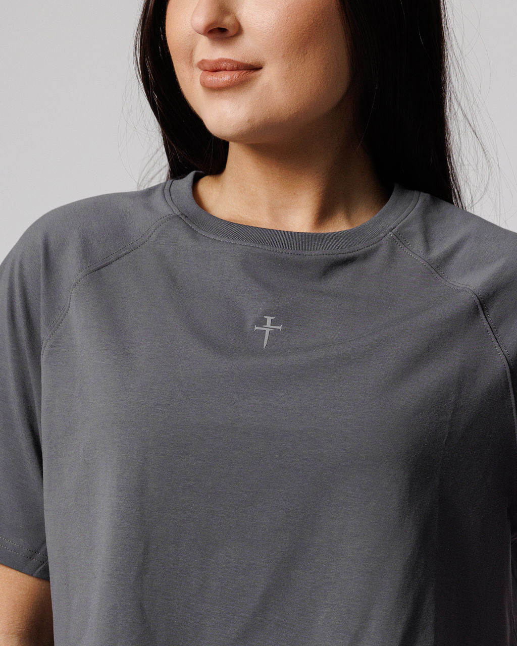 Ultra Soft Waist-Length Tee - Space Grey