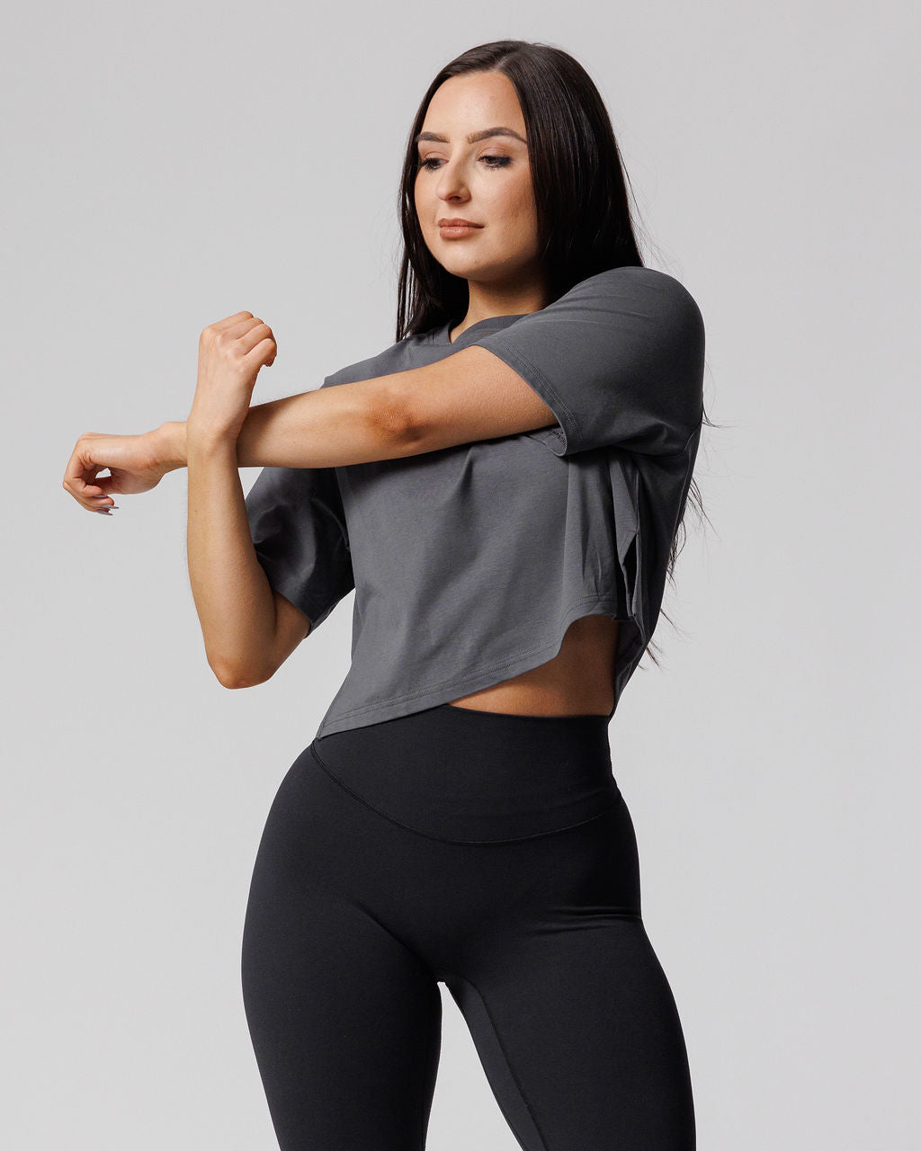 Ultra Soft Waist-Length Tee - Space Grey