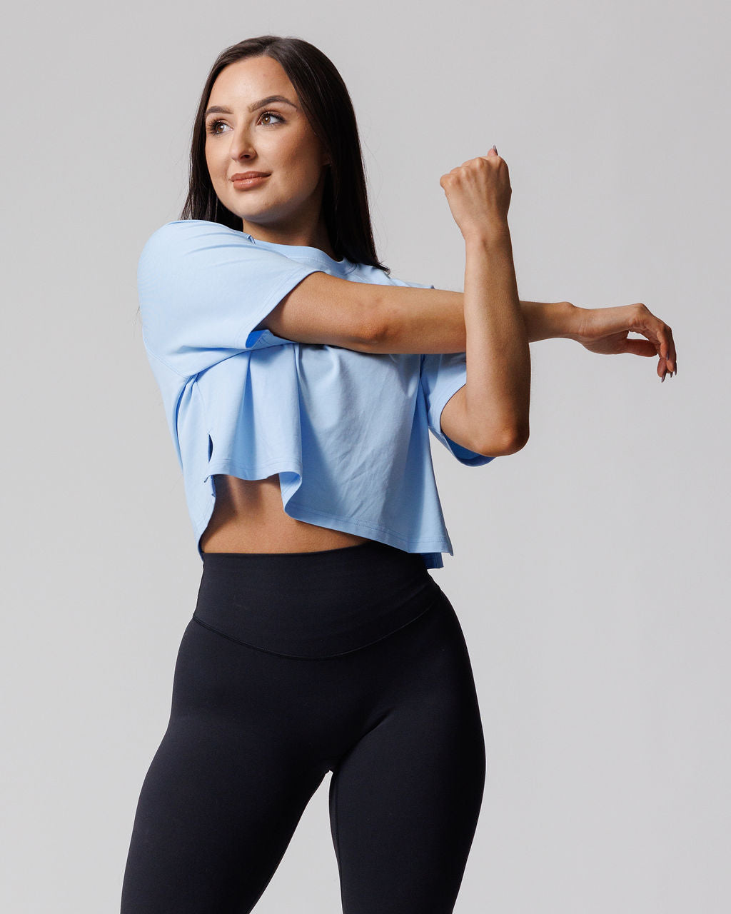 Ultra Soft Waist-Length Tee - Sky Blue